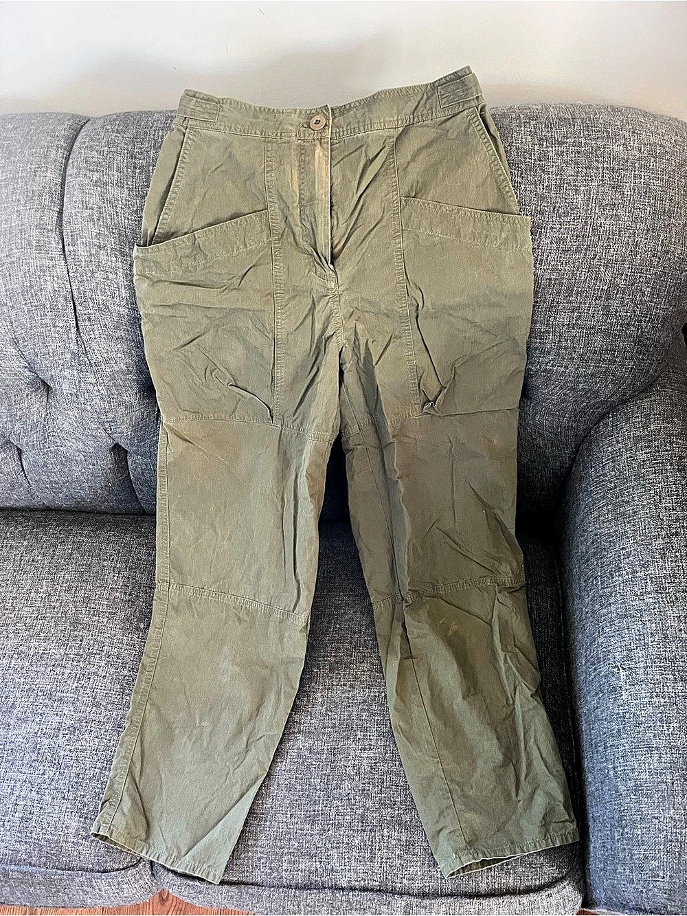Aritzia Wilfred Green Straight Leg Pants Size 6